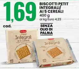 Eurospin Dolciando biscotti petit integrali ai 5 cereali offerta