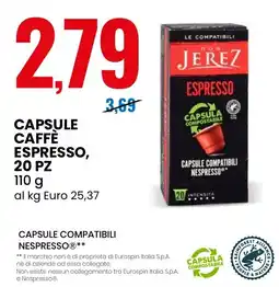 Eurospin Don jerez capsule caffè espresso offerta