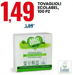 Eurospin Amo essere eco tovaglioli ecolabel offerta