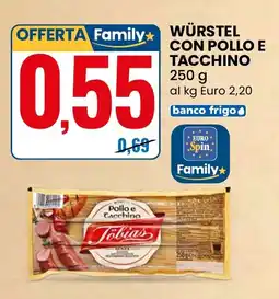Eurospin Tobias würstel con pollo e tacchino offerta