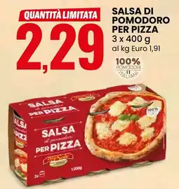 Eurospin Delizie dal sole salsa di pomodoro per pizza offerta