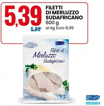 Eurospin Ondina filetti di merluzzo sudafricano offerta