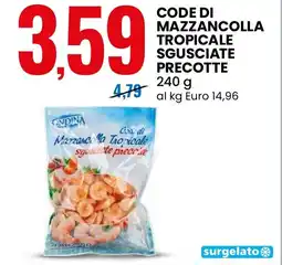 Eurospin Ondina code di mazzancolla tropicale sgusciate precotte offerta