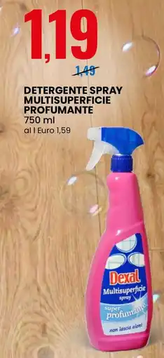 Eurospin Dexal detergente spray multisuperficie profumante offerta