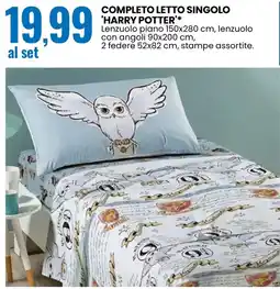 Eurospin Completo letto singolo 'harry potter' offerta