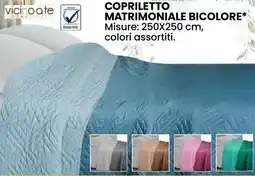 Eurospin Copriletto matrimoniale bicolore offerta