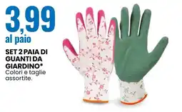 Eurospin Set 2 paia di guanti da giardino offerta