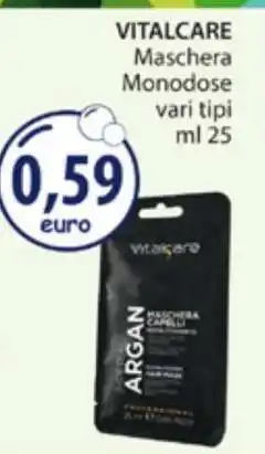 Acqua & Sapone VITALCARE Maschera Monodose offerta