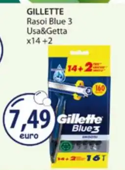 Acqua & Sapone GILLETTE Rasoi Blue 3 Usa&Getta x14 +2 offerta