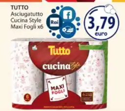Acqua & Sapone TUTTO Asciugatutto Cucina Style Maxi Fogli x6 offerta