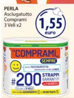 Acqua & Sapone PERLA Asciugatutto Comprami 3 Veli x2 offerta