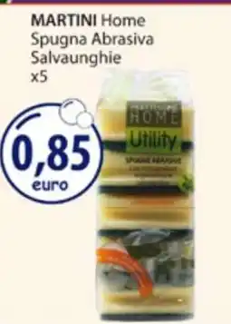 Acqua & Sapone MARTINI Home Spugna Abrasiva Salvaunghie x5 offerta