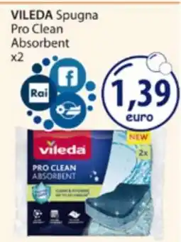 Acqua & Sapone VILEDA Spugna Pro Clean Absorbent x2 offerta