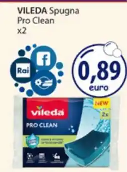 Acqua & Sapone VILEDA Spugna Pro Clean x2 offerta