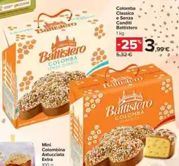 Carrefour Colomba Classica e Senza Canditi Battistero offerta