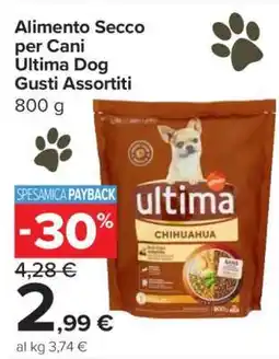Carrefour Alimento Secco per Cani Ultima Dog Gusti Assortiti offerta