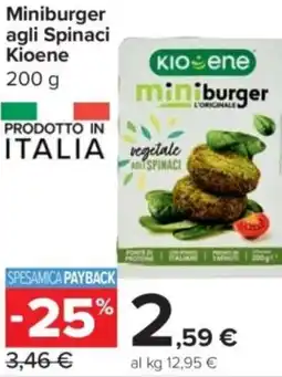 Carrefour Express Miniburger agli Spinaci Kioene offerta