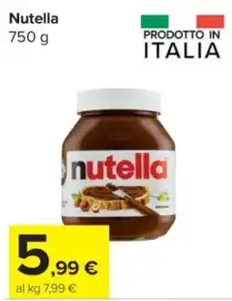 Carrefour Express Nutella offerta