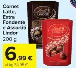 Carrefour Express Cornet Latte, Extra Fondente e Assortiti Lindor offerta