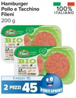 Carrefour Express Hamburger Pollo e Tacchino Fileni offerta
