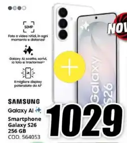 MediaWorld SAMSUNG Smartphone Galaxy S26 256 GB offerta