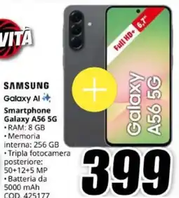 MediaWorld SAMSUNG Smartphone Galaxy A56 5G offerta