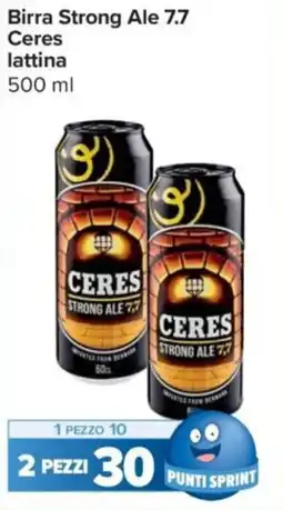 Carrefour Express Birra Strong Ale 7.7 Ceres lattina offerta