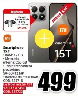 MediaWorld Xiaomi Smartphone 15 T offerta