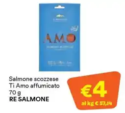 Unes Salmone scozzese Ti Amo affumicato RE SALMONE offerta
