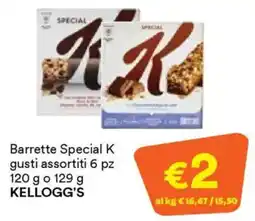Unes Barrette Special K gusti assortiti 6 pz KELLOGG'S offerta