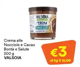 Unes Crema alle Nocciole e Cacao Bontà e Salute VALSOIA offerta