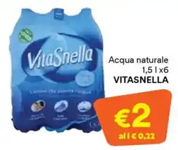 Unes Acqua naturale VITASNELLA offerta