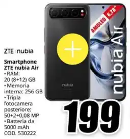 MediaWorld Smartphone ZTE nubia Air offerta