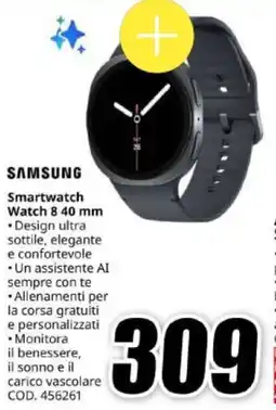 MediaWorld SAMSUNG Smartwatch Watch 8 40 mm offerta