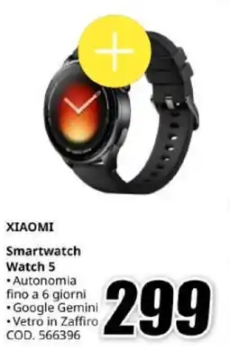 MediaWorld XIAOMI Smartwatch Watch 5 offerta
