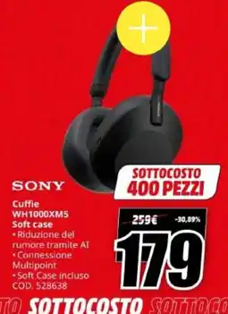 MediaWorld SONY Cuffie WH1000XM5 Soft case offerta