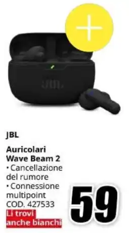 MediaWorld JBL Auricolari Wave Beam 2 offerta