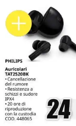 MediaWorld PHILIPS Auricolari TAT2520BK offerta