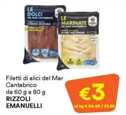 Unes Filetti di alici del Mar Cantabrico RIZZOLI EMANUELLI offerta