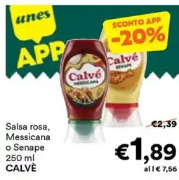 Unes Salsa rosa, Messicana o Senape CALVE offerta