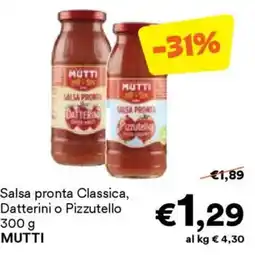 Unes Salsa pronta Classica, Datterini o Pizzutello MUTTI offerta