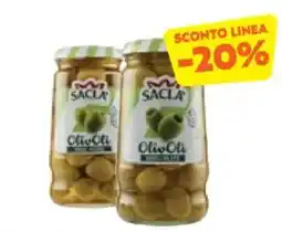 Unes Olivoli olive verdi snocciolate o intere SACLA' offerta