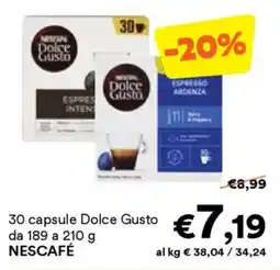 Unes 30 capsule Dolce Gusto NESCAFÉ offerta