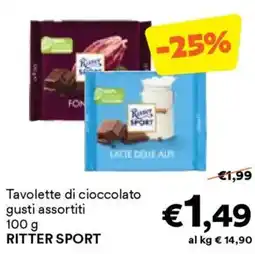 Unes Tavolette di cioccolato RITTER SPORT offerta