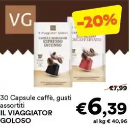 Unes 30 Capsule caffè IL VIAGGIATOR GOLOSO offerta