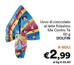 Unes Uovo di cioccolato al latte finissimo Me Contro Te DOLFIN offerta