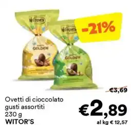 Unes Ovetti di cioccolato WITOR'S offerta