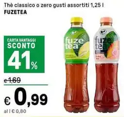 Iper La Grande The classico o zerofuze tea FUZETEA offerta