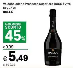 Iper La Grande Valdobbiadene Prosecco Superiore DOCG Extra Dry BOLLA offerta