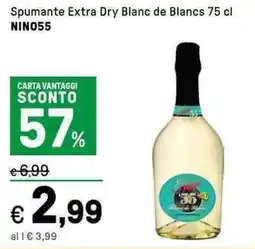 Iper La Grande Spumante Extra Dry Blanc de Blancs NIN055 offerta